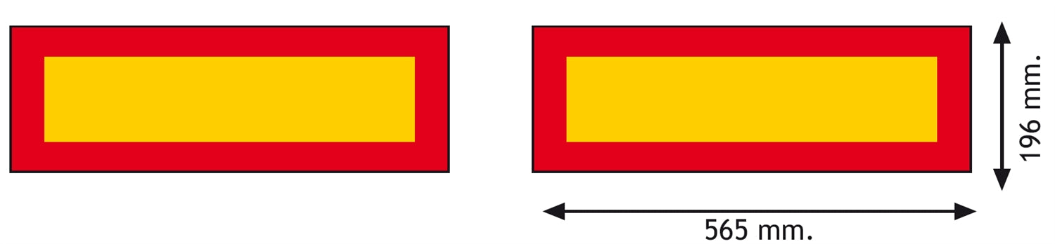 Reflexskyltsats släp 2 delar