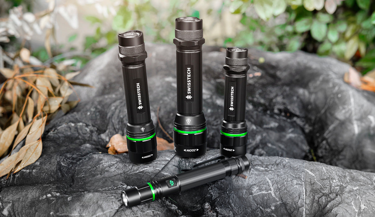 SWISSTECH Noemi Ficklampa uppladdningsbar 2000 lumen