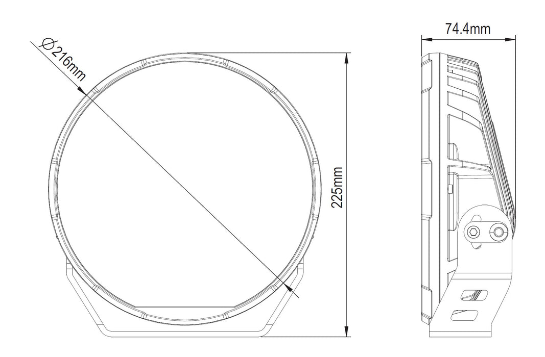 EXTRALJUS LED 9” – Kraftfullt och E-godkänt LED-ljus för optimalt mörkerseende