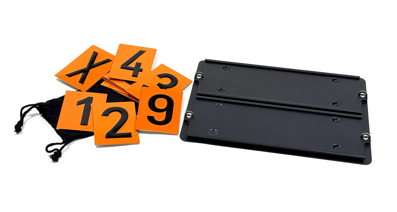 ADR Skylt med 27 Utbytbara Siffror – Rostfritt Stål