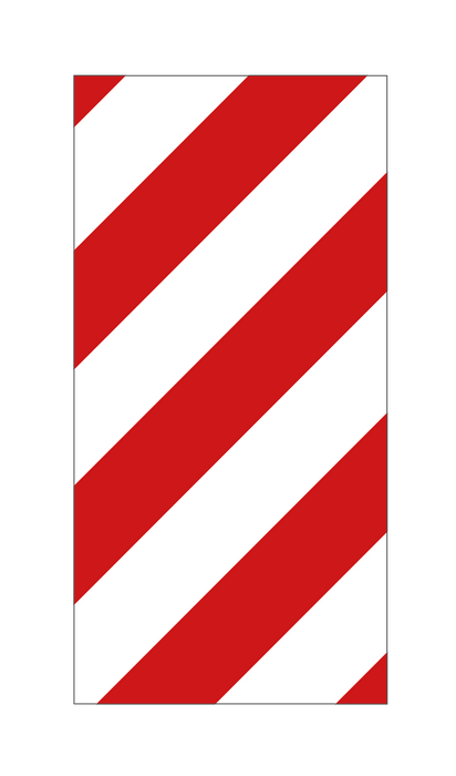 VARNINGSSKYLT SIDOMARKERING VÄNSTER 282x565mm