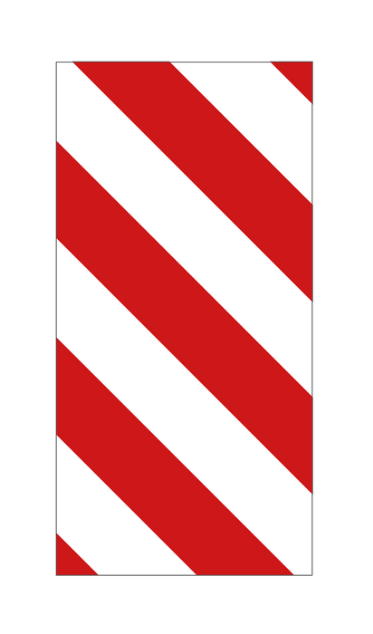 VARNINGSSKYLT SIDOMARKERING HÖGER 282x565mm