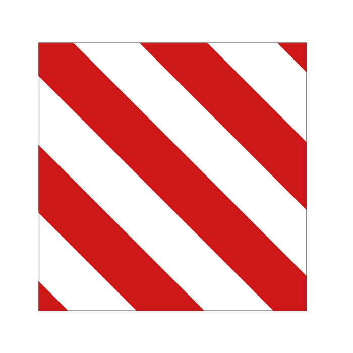 VARNINGSSKYLT SIDOMARKERING HÖGER 423x423mm