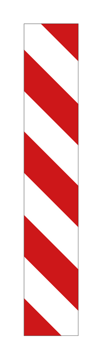 VARNINGSSKYLT SIDOMARKERING HÖGER 140x800mm