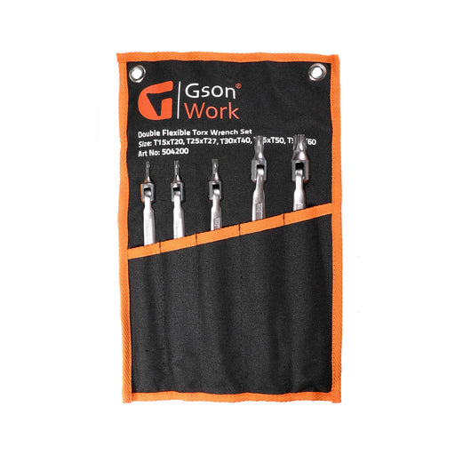 Double Flexible Torx Wrench Set T15 - T60 5 delar