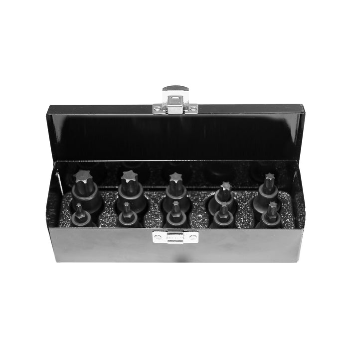 Torx Impact Socket Set 10 delar 1/2" 55 mm T20T25T27T30T40T45T50T55T60T70