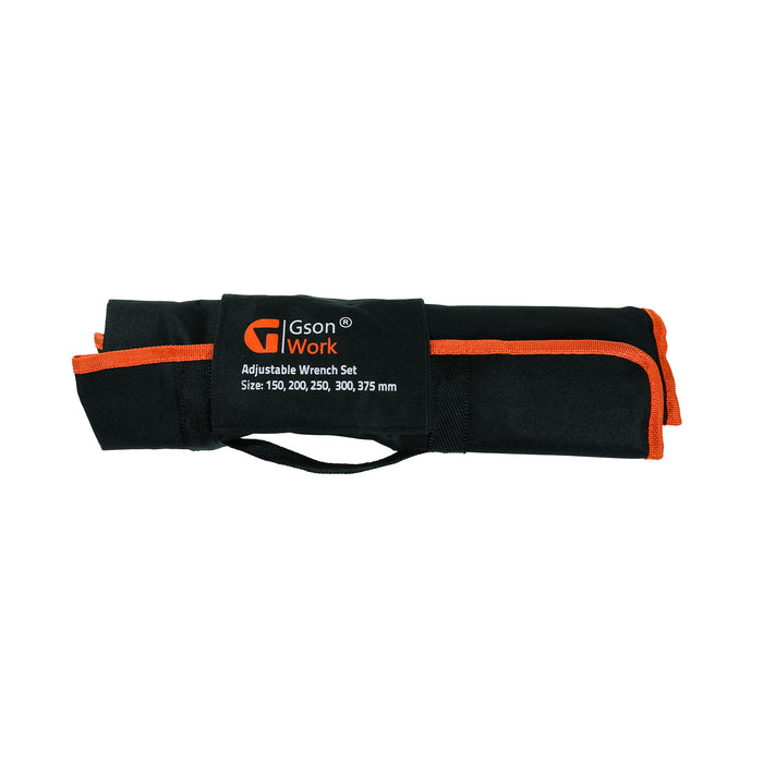 Adjustable Wrench Set 5 delar 6,8,10,12,15"