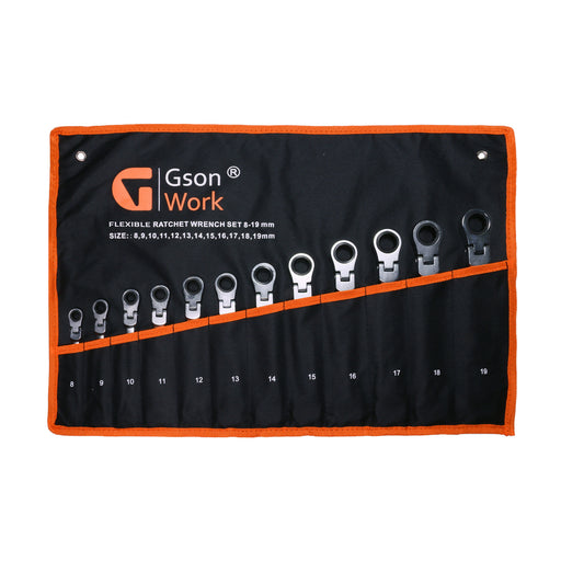 Flexible Ratchet Wrench Set 8-19 mm