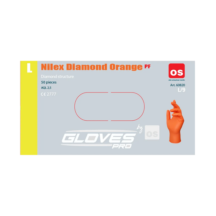 NILEX DIAMOND ORANGE NITRIL PF (50st förpackning)