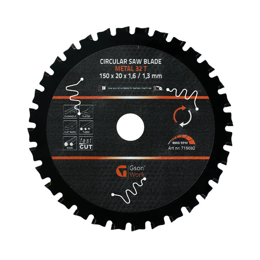 Circular Saw Blade Metal 32 T 150 x 20 x 16 / 13 mm