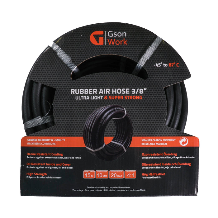 Rubber Air Hose 3/8" 15m