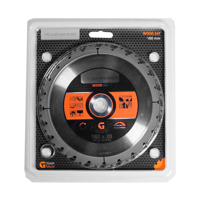 Circular Saw Blade Wood 24 T 165 x 20 x 2,4 / 1,6 mm