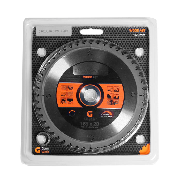 Circular Saw Blade Wood 48 T 165 x 20 x 2,6 / 1,6 mm