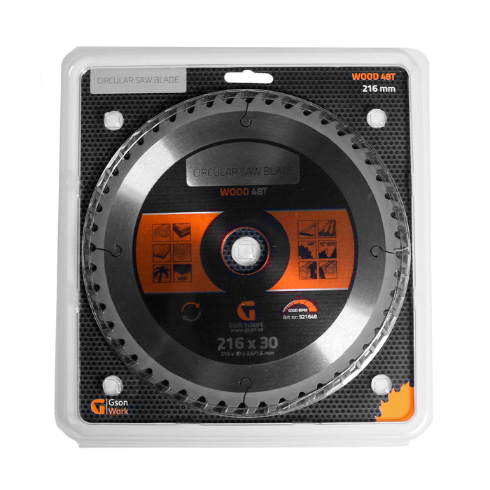 Circular Saw Blade Wood 48 T 216 x 30 x 2,6 / 1,6 mm