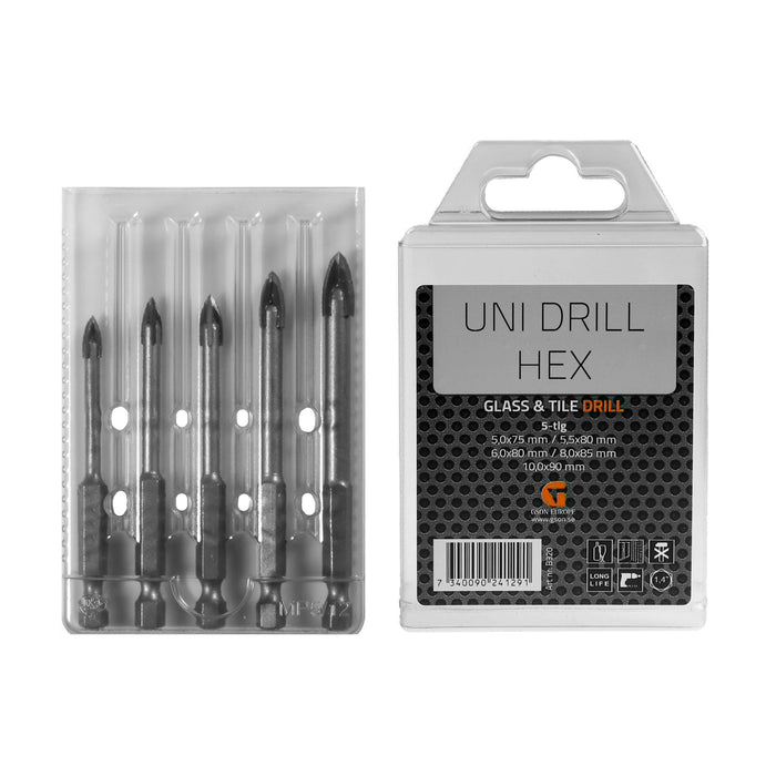 Uni Drill Hex Set 5 delar