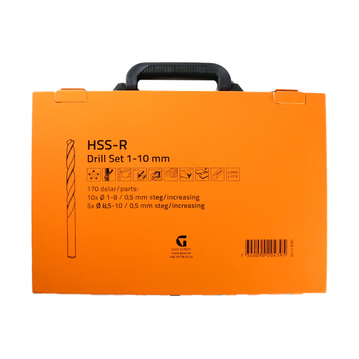 HSS-R Drill Set 1-10 mm 170 delar