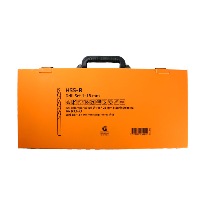 HSS-R Drill Set 1-13 mm 220 delar