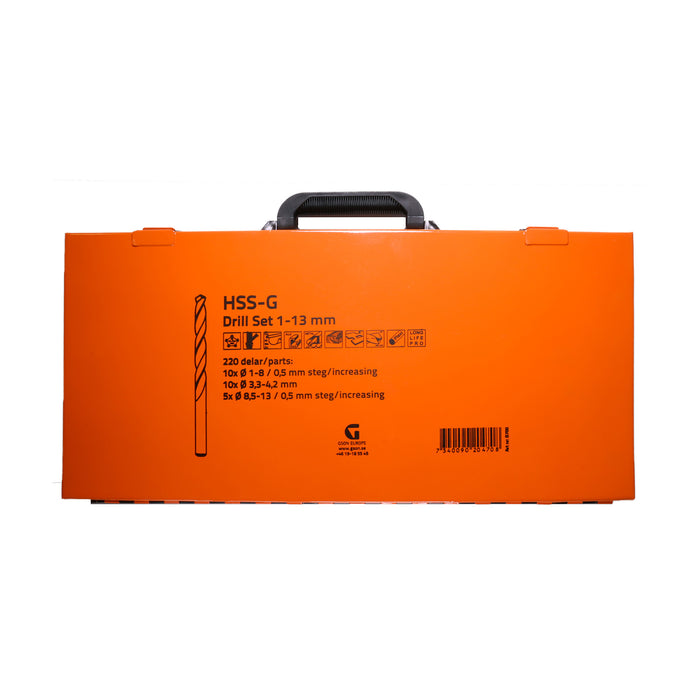 HSS-G Drill Set 1-13mm 220 delar