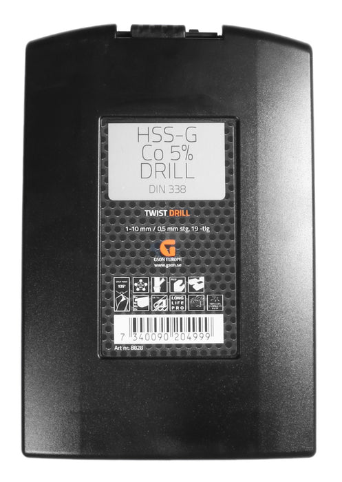 HSS-G Cobolt 5% Drill Set 1-10 mm