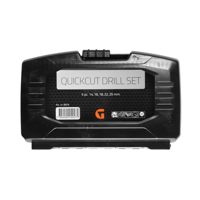 Quickcut Drill Set 14,16,18,22,25 mm