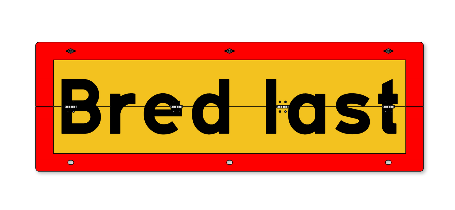 VARNINGSSKYLT BRED LAST VIKBAR 1200 x 400