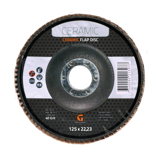 Ceramic Flap Disc 125 x 2223 mm 60 Grit