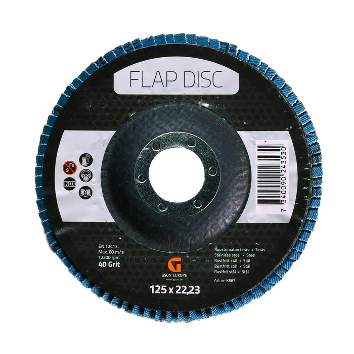 Flap Disc 125 x 2223 mm 40 Grit