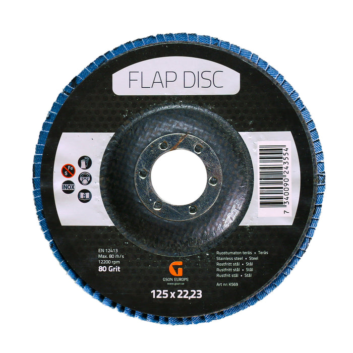 Flap Disc 125 x 2223 mm 80 Grit