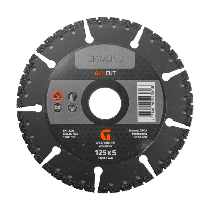 ALLCUT Diamond Cutting Disc 125x50x2223 mm