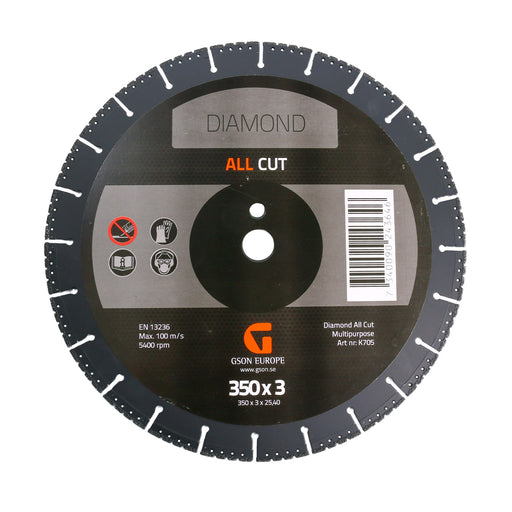 ALLCUT Diamond Cutting Disc 350x30x2540 mm