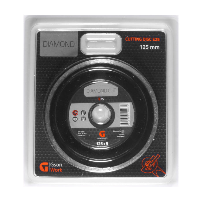 Diamond Cutting Disc E25 125 x 5,0 x 2,0 x  22,23 mm