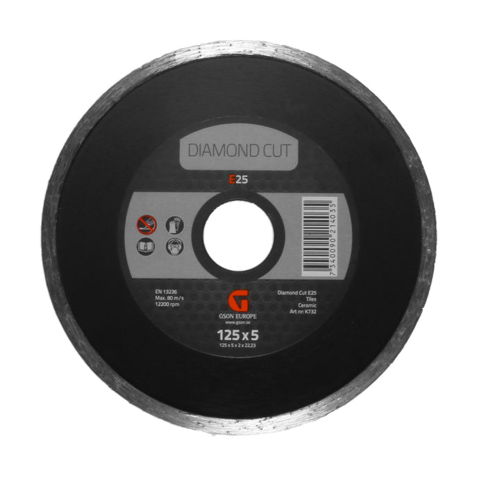 Diamond Cutting Disc E25 125 x 50 x 20 x  2223 mm