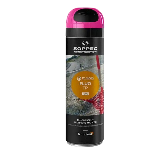 Märkfärg Soppec Fluo TP Blå 500ml – Högsynlig Sprayfärg för Bygg & Markarbeten