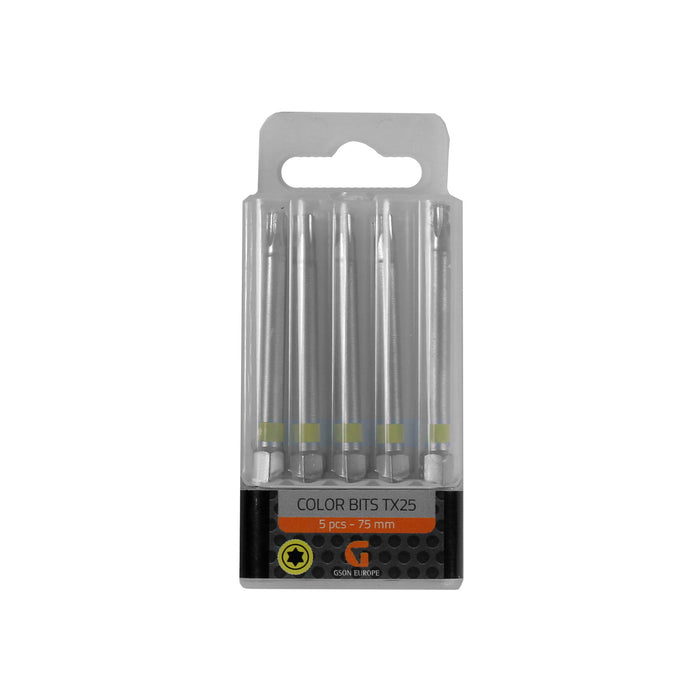 Color Bits Torx 25 75 mm 5 st