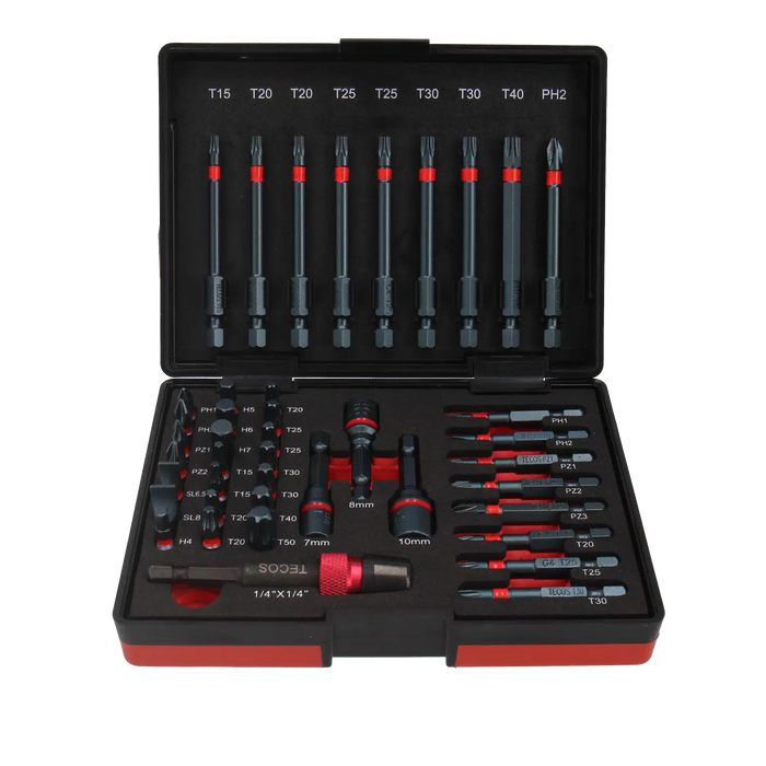 Tecos T-B042R Impact Bitsset – 42 delar