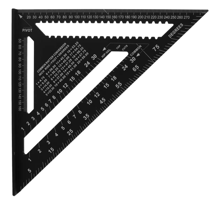 TECOS Timmermansvinkel / Speedvinkel – Tecos 300 mm (svart, aluminium)